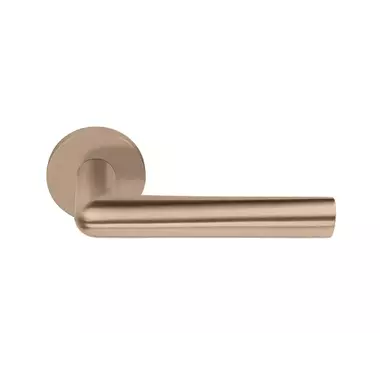 Deurkruk PVD licht brons Inc Piet Boon op verende rozet PBI100-G